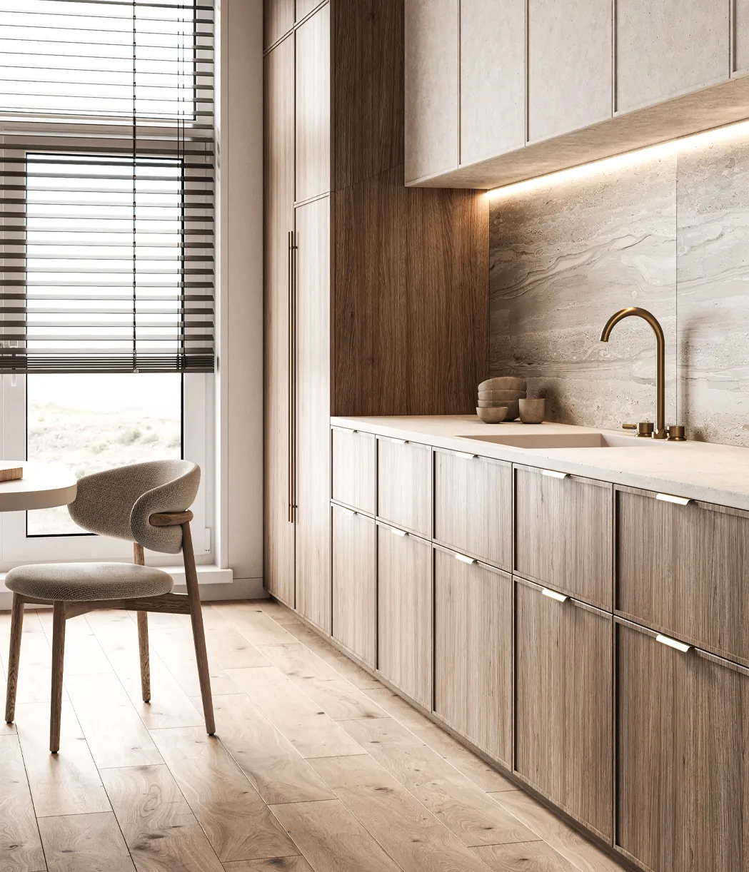 Slim shaker kitchen cabinetry
