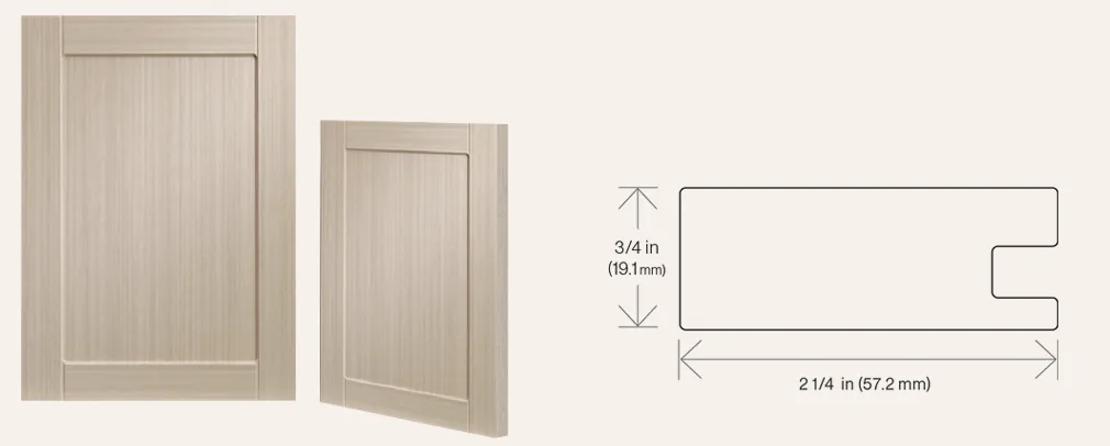 Cope and stick shaker door profiles